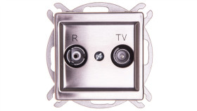 Sonata Gniazdo Antenowe Rtv Przelotowe 16Db Stal Inox Gpa-16Rmp/M/37