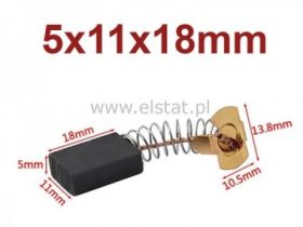 Szczotki węglowe 5x11x18mm; do elektronarzędzi