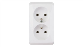 Prima Gniazdo Podwójne Z/U 16A Ip20 Białe Gwn-230P Wde001043