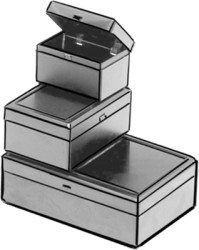 Stacking box, without drawers, black, (L x W x D) 75 x 50 x 45 mm, V8-2-6-6-10-10