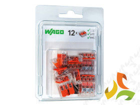(blister 12szt) Złączka instalacyjna, szybkozłączka 3 x 0,2 - 4mm2 221-413 WAGO