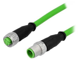 Złącze M12 męsko-żeńskie proste 7,5m 4-PIN 21349293405075