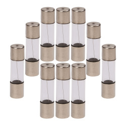 Bezpiecznik szklany - 2A - rurkowy - topikowy - 10szt