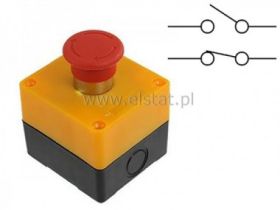 Przycisk bezp. grzyb STOP w obud. NO+ NC