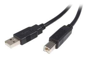Kabel USB Złącze A USB A Złącze B USB B dł. 3m Kabel USB-A do USB-B USB 2.0 kolor: Czarny