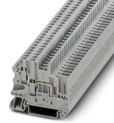 Through terminal block, screw connection, 0.14-4.0 mm², 1 pole, 24 A, 6 kV, gray, 3060490