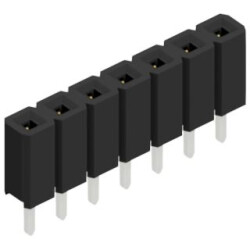 Socket header, 7 pole, pitch 2.54 mm, straight, BL LP 1 7 S