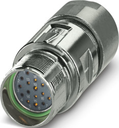 Jack, M23, 19 pole, crimp connection, ONECLICK quick locking system, straight, 1718415