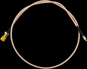 Coaxial cable, SMA jack (straight) to MMCX plug (straight), 50 Ω, RG-316, grommet black, 0.5 m, SMAF-MMCXM31605