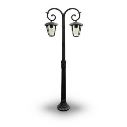 Lampa Ogrodowa Pole VT-738 2xE27 Max. 60W Czarna 7061