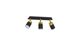 Lampa Sufitowa Joker Black/Gold 3Xgu10 Mlp6125 Milagro
