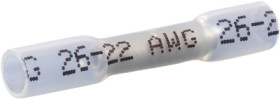 Butt connector kit with heat shrink insulation, 0.3-0.5 mm², AWG 26 to 24, white, 26 mm, 22C469