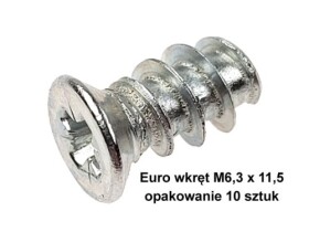 Wkręt do płyt OSB, 6,3x11,5mm, stożkowy, krzyżakowy; ES63115