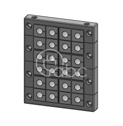 Rama przepustowa KEL 16-2 MT, na 4 moduły KT małe, czarna, 42149.200