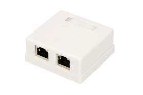 Gniazdo natynkowe 2x RJ45 KAT5E STP Extralink