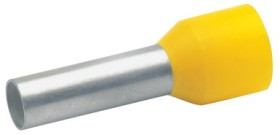 Insulated wire end ferrule, 6.0 mm², 26 mm/18 mm long, DIN 46228-4, yellow, 47518