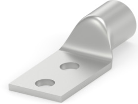 Uninsulated rectangular contact tab with hole, AWG 7.7 to 7.3, 14.27 mm, 696683-1