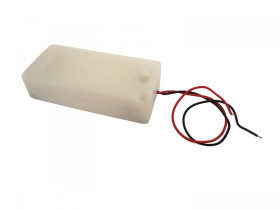 Koszyk na baterie 2xR6 AA zamknięta z przełącznikiem biała hermetyczna