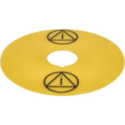 EAO 704.963.4 EAO Series4 Legend Plate D90 Yellow Symbol