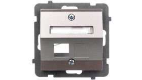 As Obudowa Gniazda Pojedynczego Skośna Satyna Light Gpk-1Gs/P/45