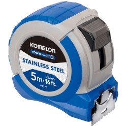 Komelon IPT57E Stainless Steel PowerBlade&#x2122; Pocket Tape 5m/16ft (Width 27mm)