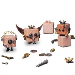 DIY Timberbot Kit – Build Wooden Robots &amp; Keychains
