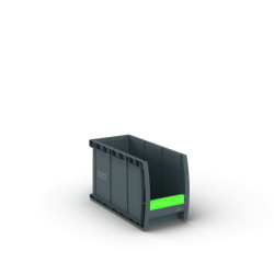 Pojemnik do przechowywania szerokość 130mm wysokość 165mm Antracytowy szary Plastik Bott