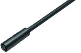 Sensor actuator cable, M8-cable socket, straight to open end, 3 pole, 2 m, PUR, black, 4 A, 79 3410 52 03