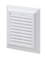 Kratka wentylacyjna 180x180mm z siatką i kołnierzem prostokątnym 138x138mm brąz EL180ABR