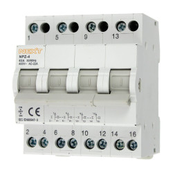 Przełącznik zasilania sieć-agregat 63A 1-0-2 4P NPZ-463 1532109 NEXT