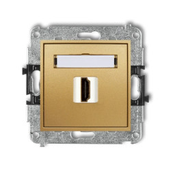 MINI Mechanizm gniazda pojedynczego HDMI 2.0 złoty 29MHDMI-3
