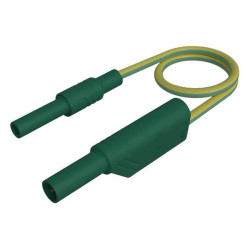 SKS Hirschmann 934041188 Safety Test Lead 4mm plug 50cm Yellow-green