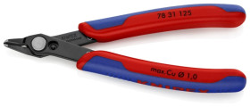 Szczypce tnące Electronic Super Knips z wielokomponentowymi nasadkami czernione 125 mm KNIPEX 78 31 12