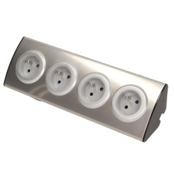 ORNO inox Gniazdo meblowe 4x230V AE-1340