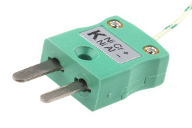 Termopara z odsłoniętym złączem K średnica 1/0.508mm długość 2m -60°C do +350°C Wtyk miniaturowy RS PRO