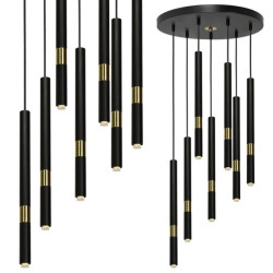 Lampa wisząca MONZA BLACK / GOLD 7xG9 8W MLP6385 Milagro