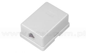 Puszka natynkowa PN2-6 ze złączem żeńskim 6p6c (midi)