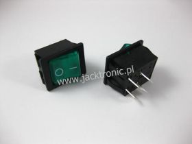 PRZEŁ.<22> ZIELONY 2x16A 250V NEON230V.