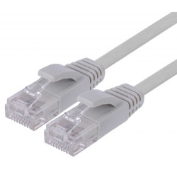Patchcord UTP kat.6 1.5m, płaski (szary)