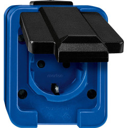 Merten 279075 Wet Room Socket Blue/Black 16A Max Current 1 piece