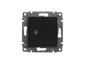 VENA Gniazdo TV SAT pojedyncze typu F antracyt 516154 KOS