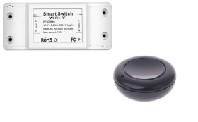 Inteligentny przekaźnik Wi-Fi/RF 433 sterowny pilotem Tuya + przycisk radiowy 1 kanałowy 433MHz