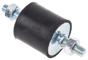 Podstawka antywibracyjna M6 średnica 25mm wysokość całkowita 61mm Cylinder męski-męski