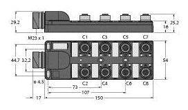 Rozdzielacz czujnik / element wykonawczy, pasywny Turck TB-8M12-5-CS19H 6611965 1 szt.
