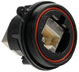 Socket, RJ45, 8 pole, 8P8C, Cat 5e, solder connection, PCB mounting, PX0833