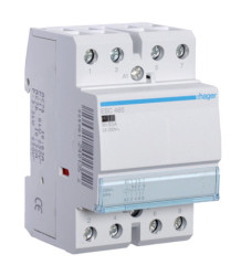 Stycznik 230 V AC Hager styki: 4 63 A 2NO + 2NC Montaż na szynie DIN Śruba ESC465
