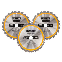 DEWALT DT1964 Construction Circular Saw Blade 3 Pack 305 x 30mm x 24T/48T/60T
