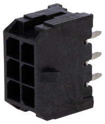Wtyk PCB 6-pinowe raster: 3.0mm 2-rzędowe Molex Przewlekany 5.0A 250.0 V.