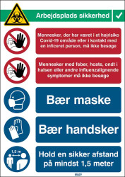 Karta naścienna dot. bezpieczeństwa, Polipropylen B-7527, Duński Brady