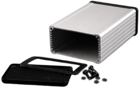 EMI/RFI end plate, aluminum, (L x W) 62 x 33.93 mm, black, for series 1457, 1457JEPF-10